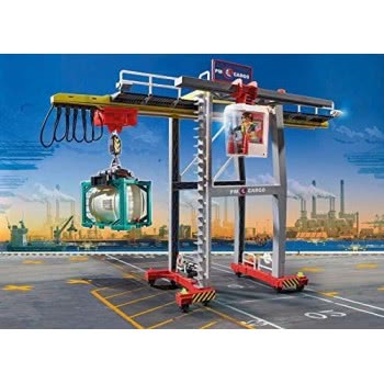 Playmobil City Action Electric Cargo Crane With Container, Built-In Motor, For Children Ages 4+ 70770 4008789707703