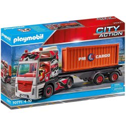 Playmobil City Action Truck With Cargo Container, Rc-Compatible, For Children Ages 4+ 70771 4008789707710
