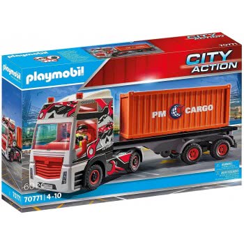 Playmobil City Action Truck With Cargo Container, Rc-Compatible, For Children Ages 4+ 70771 4008789707710