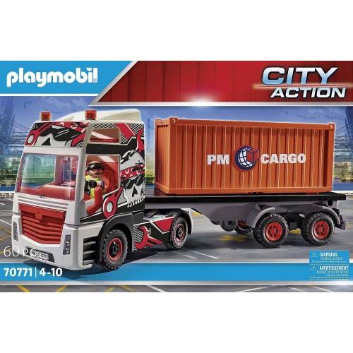 Playmobil City Action Truck With Cargo Container, Rc-Compatible, For Children Ages 4+ 70771 4008789707710