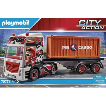 Playmobil City Action Truck With Cargo Container, Rc-Compatible, For Children Ages 4+ 70771 4008789707710