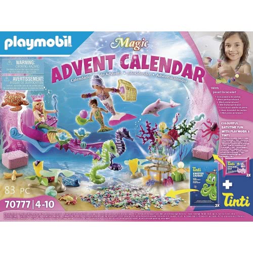 Playmobil Magic Magical Mermaids Advent Calendar With Colour-Chaning Bubble Bath 70777 4008789707772