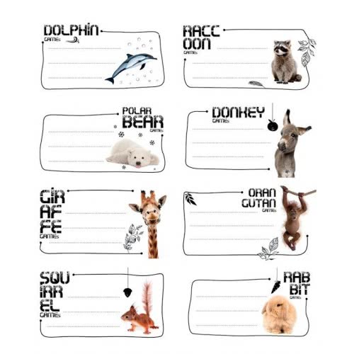 A&G PAPER Ετικέτες Σχολικές 16 Τεμ. Cutie Animals 36354 5205616363548