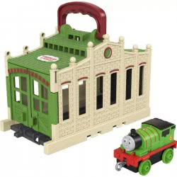 Mattel Thomas The Train Φορητός Σταθμός Τρένων Τιντμουθ - Connect And Go Percy GWX08 / GWX65 887961949674