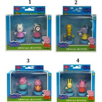 Giochi Preziosi Hero-Mania Peppa Pig Φιγούρες-Σφραγίδες 2 Pack - 4 Σχέδια PP005000 8056379122609