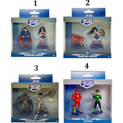 Giochi Preziosi Hero-Mania Justice League Figures-Toppers 2 Pack-4 Plans JUT01000 8056379122708