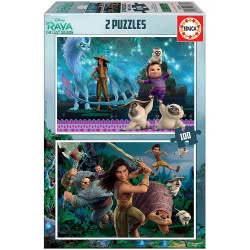 EDUCA Stripe And The Last Dragon - Set Of 2 Jigsaw Puzzles - 100 Κομμάτια 18883 8412668188839