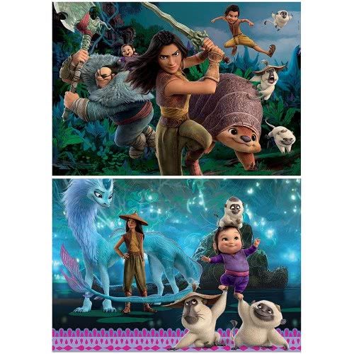EDUCA Stripe And The Last Dragon - Set Of 2 Jigsaw Puzzles - 100 Pieces - Ages 6+ 18883 8412668188839