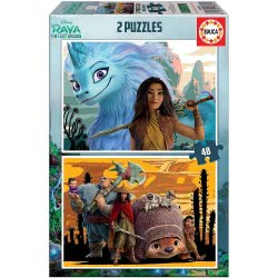 EDUCA Disney Stripe And The Last Dragon Set Of 2 Puzzles 48 Pieces Ages 4+ 18882 8412668188822