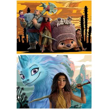 EDUCA Disney Stripe And The Last Dragon Set Of 2 Puzzles 48 Pieces Ages 4+ 18882 8412668188822