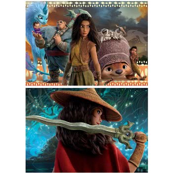 EDUCA Disney Stripe And The Last Dragon Puzzles Set Of 2 X 50 Κομμάτια Οικολογικό Φιλικό Ξύλο 18879 8412668188792