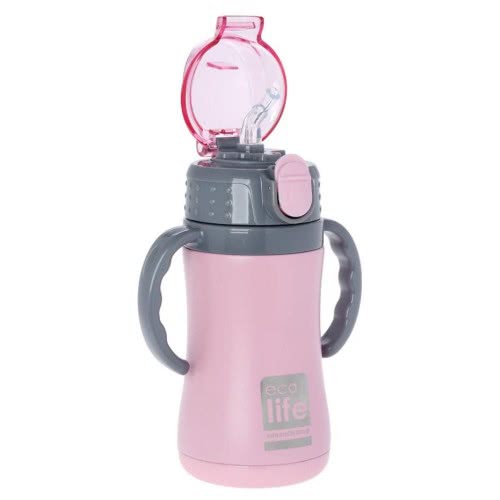 eco life Θερμός Ανοξείδωτος Παιδικός Ροζ 300Ml 33-ΒΟ-3005 5208009001768
