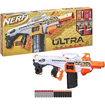 Hasbro Nerf Ultra Fully Motorized Blaster, Fire 2 Ways, Includes Clips And Darts, Compatible Only With Darts F0958 5010993855285