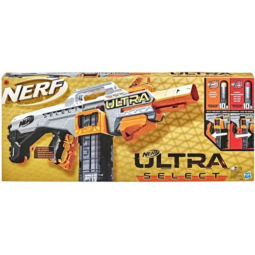 Hasbro Nerf Ultra Fully Motorized Blaster, Fire 2 Ways, Includes Clips And Darts, Compatible Only With Darts F0958 5010993855285