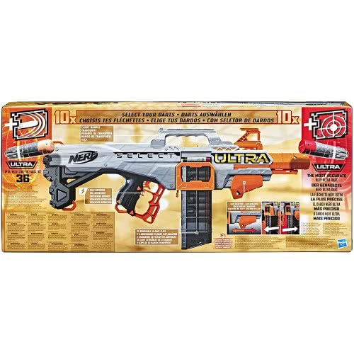 Hasbro Nerf Ultra Fully Motorized Blaster, Fire 2 Ways, Includes Clips And Darts, Compatible Only With Darts F0958 5010993855285