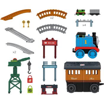 Mattel Thomas And Friends 2-In-1 Convert Playset, Push-Buy Train A Piece With Storage Work Crane GXH08 887961956917