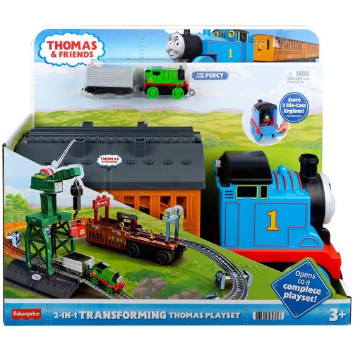 Mattel Thomas And Friends 2-In-1 Convert Playset, Push-Buy Train A Piece With Storage Work Crane GXH08 887961956917