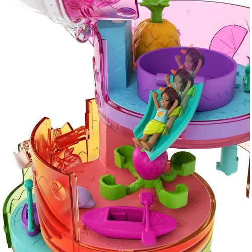 Mattel Polly Pocket Spin And Surprise Waterpark, 3 Floors, 25 Accessories HBF14 / GYW08 887961980721