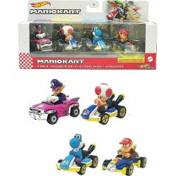 Mattel Hot Wheels Mario Kart Οχήματα 4-Pack Με 1 Αποκλειστικό Μοντέλο GWB36 / GXX98 887961965537