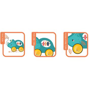 Toys-shop Choice Pull Along Smart Triceratops JI047264 6990521472643