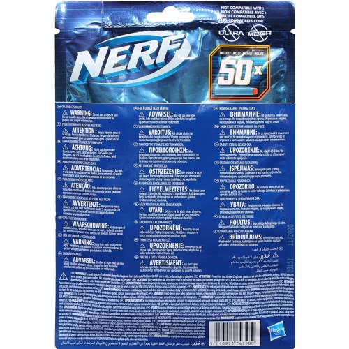 Hasbro Nerf Elite 2.0 50-Dart Refill Pack - Includes 50 Official Darts, Compatible With All Blasters E9484 5010993747580