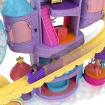 Mattel Polly Pocket Amusement Park Set, 3 Vehicles, 7 Playgrounds, 2 Dolls, Unicorns And 25 Accessories (30 Pieces In Set) GYK44