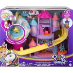 Mattel Polly Pocket Amusement Park Set, 3 Vehicles, 7 Playgrounds, 2 Dolls, Unicorns And 25 Accessories (30 Pieces In Set) GYK44