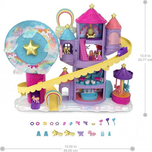 Mattel Polly Pocket Λούνα Παρκ Ουράνιο Τόξο (30 Αξεσουάρ) GYK44 887961974133