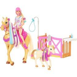 Mattel Barbie Σετ Με Άλογο Πόνυ Και Αξεσουάρ GXV77 887961963298