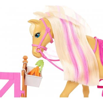 Mattel Groom N Cares Horses Playset With Doll (Blonde 11.5-In), 2 And 20+ Grooming Hairstyling Accessories, Gift For 3 To 7 GXV7