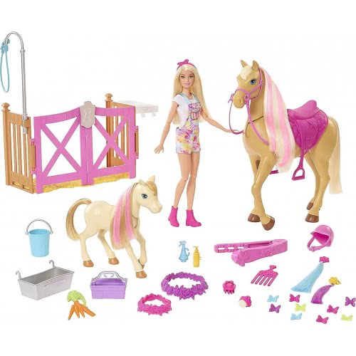 Mattel Barbie Σετ Με Άλογο Πόνυ Και Αξεσουάρ GXV77 887961963298