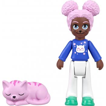 Mattel Polly Pocket Mini - Setters Flip And Reveal Cat GTM56 / GTM61 887961918120