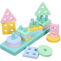 Toys-shop Choice Ξύλινα Σφηνώματα Πυραμίδες JK116767 6990521167679