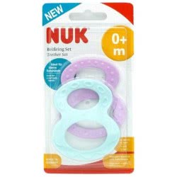 NUK 10256455 Οδοντοφυΐας Δαχτυλίδι Που Με Διαφορετικές Επιφάνειες Από 0 Μήνες 2 Τεμαχίων Πολύχρωμα 10256455 4008600276647