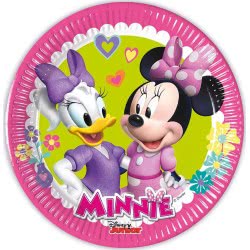 PROCOS 8 Party Plates, Multi-Colour Minnie Happy Helpers FSC Next Generation Disney 20Cm 093491 5201184934913