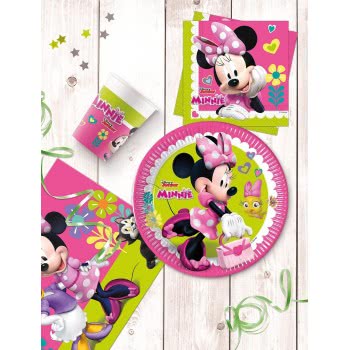 PROCOS 8 Party Plates, Multi-Colour Minnie Happy Helpers FSC Next Generation Disney 20Cm 093491 5201184934913
