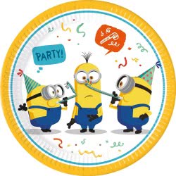 PROCOS Party Plates Minions Rise Of Gru, Size 23 Cm, Pack Of 8, Disposable Paper Plates For Childrens Birthdays 093457 520118493