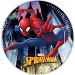 PROCOS Party Plates Spiderman Team Up Size 20 Cm Pack Of 8 Disposable Paper Plates Childrens Birthday Party Tableware Fsc 093486
