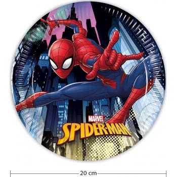 PROCOS Πιάτα Μεσαία Spiderman Team Up FSC Next Generation Marvel 20Cm - 8Τμχ 093486 5201184934869