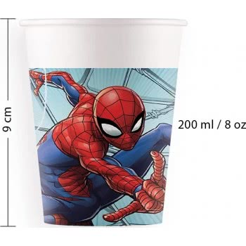PROCOS Ποτήρια Χάρτινα Spiderman Team Up FSC Next Generation Marvel 200Ml - 8Τμχ 093468 5201184934685