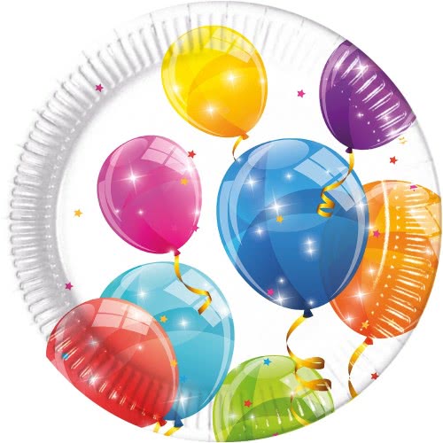 PROCOS Πιάτα Μεγάλα Sparkling Balloons FCS Next Generaration Kokliko 23Cm - 8Τμχ 093427 5201184934272