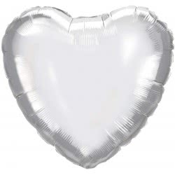 PROCOS Μπαλόνια Decorata Foil Μονόχρωμο Silver Heart 46Εκ 092452 5201184924525