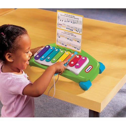 Little Tikes Tap A Tune Xylophone Plays Any Tune Ideal First Instrument Doubles As Pull Toy Promotes Hand-Eye Coordinatio LTT210