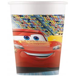 PROCOS Cars 3 Disney FSC Party Cups Maximum Capacity 200 Ml Pack Of 8 Disposable Paper Cups Childrens Birthday Party 093472 5201