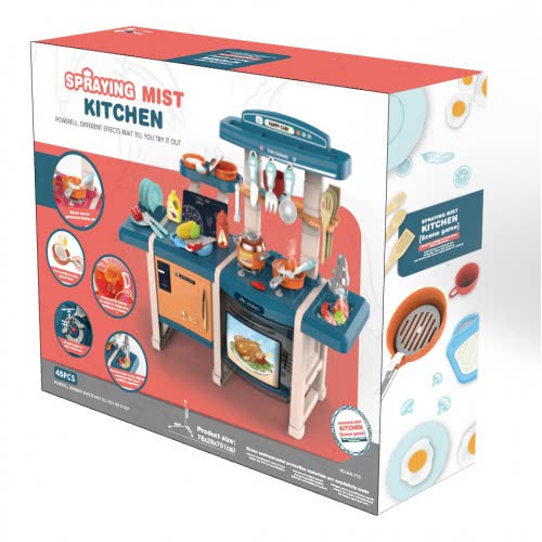 Toys-shop Choice Spraying Mist Kitchen Κουζίνα Με 45 Κομμάτια JU056914 6990521569145