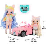 Giochi Preziosi Na Na Na Surprise Soft Plush Convertible - Pink, Kitty-Themed Doll Vehicle 572411EUC 035051572411