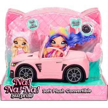Giochi Preziosi Na Na Na Surprise Soft Plush Convertible - Pink, Kitty-Themed Doll Vehicle 572411EUC 035051572411