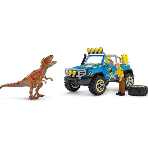 Schleich Off-Road Vehicle With Dino Outpost Dinosaurs 41464 4059433266442