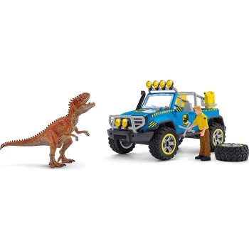Schleich Off-Road Vehicle With Dino Outpost Dinosaurs 41464 4059433266442