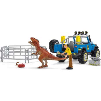 Schleich Off-Road Vehicle With Dino Outpost Dinosaurs 41464 4059433266442